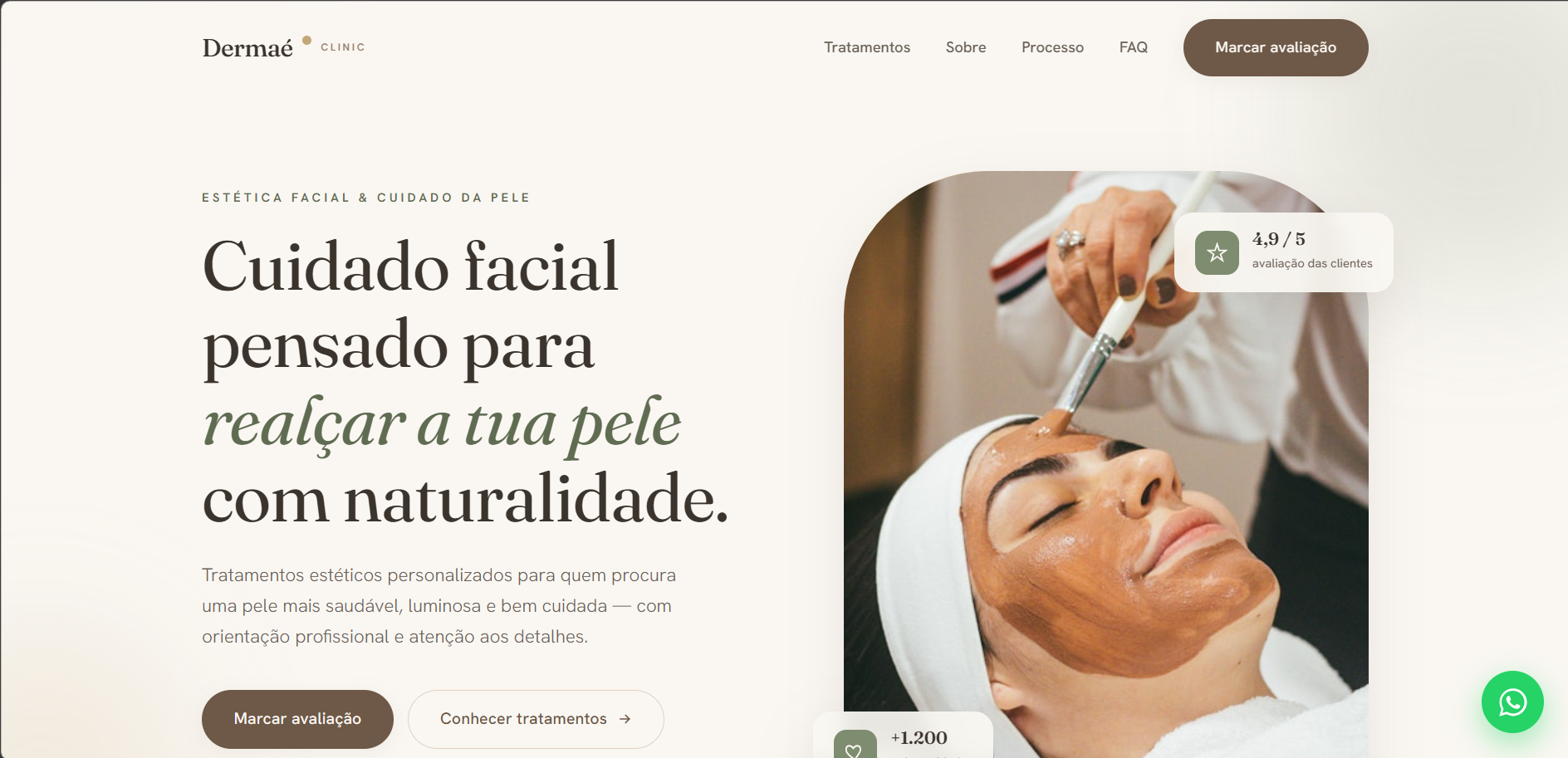 Dermae — ecrã 1