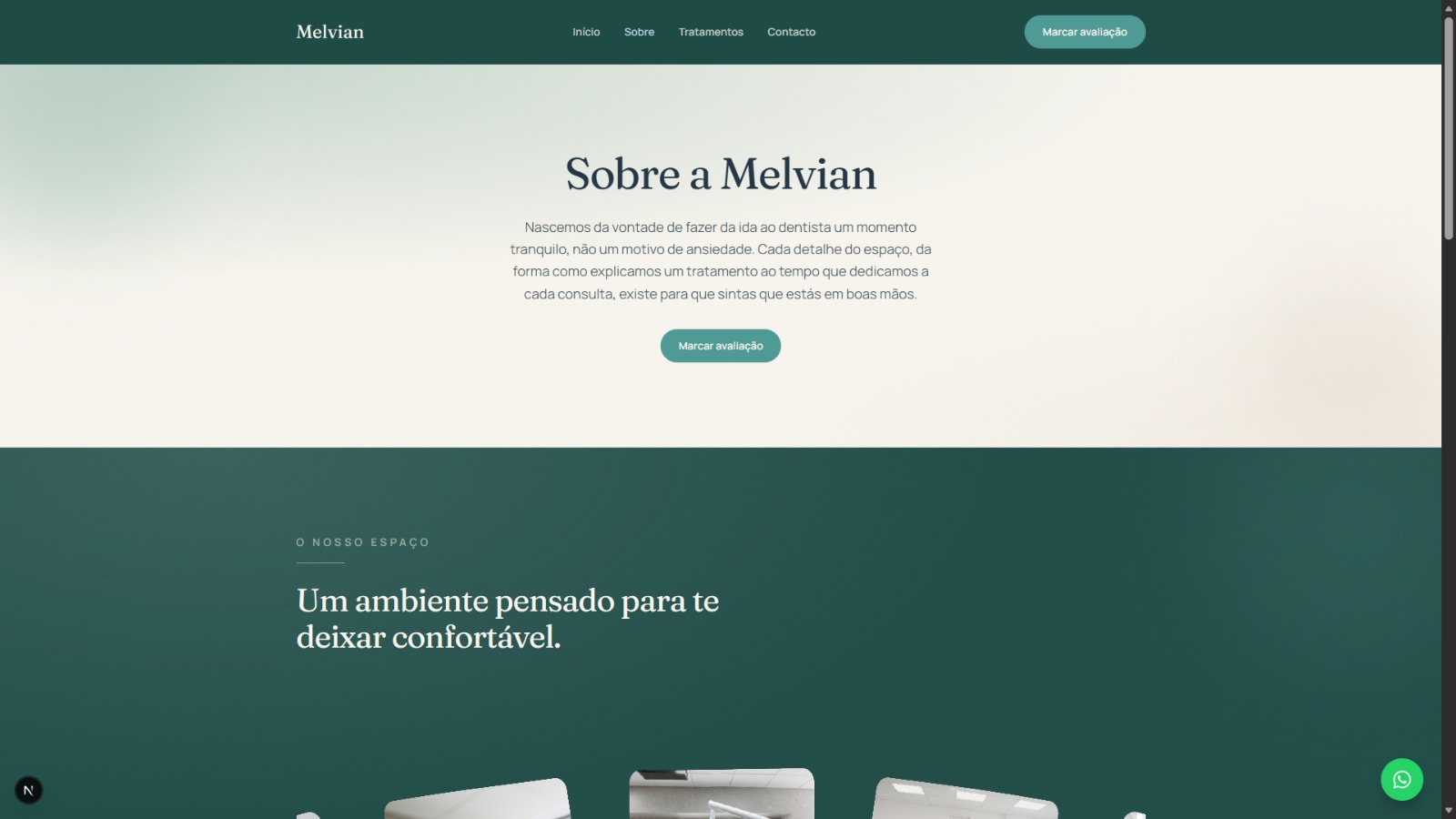 Melvian Clínica Dentária — ecrã 4