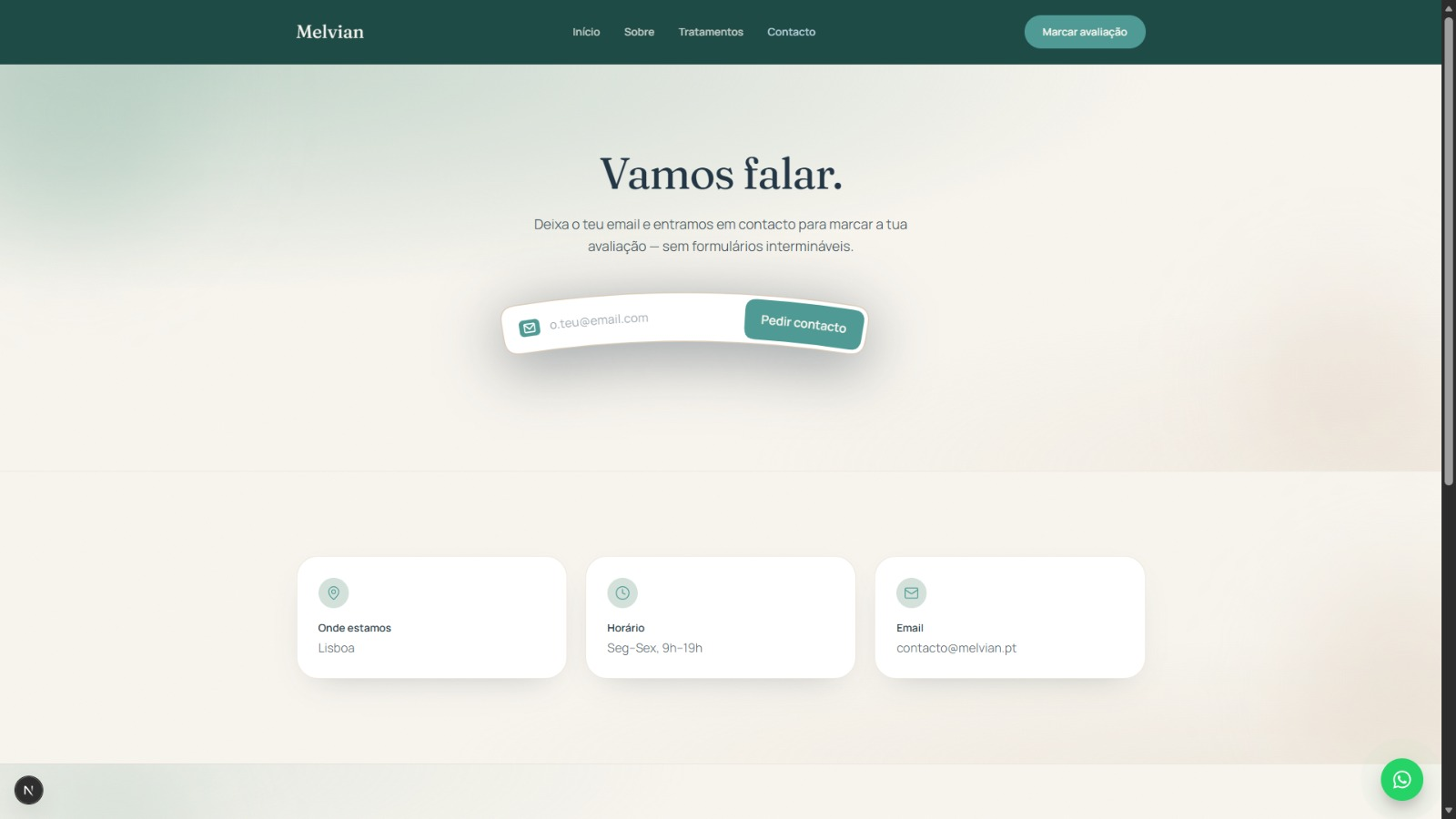 Melvian Clínica Dentária — ecrã 8