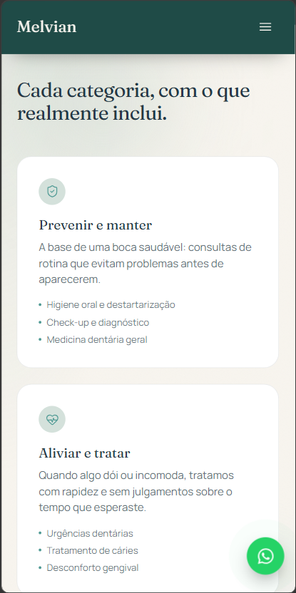 Melvian Clínica Dentária — mobile 2